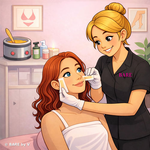 Signature Full Face Sculpture waxing for women in Rochester NY at Bare By V