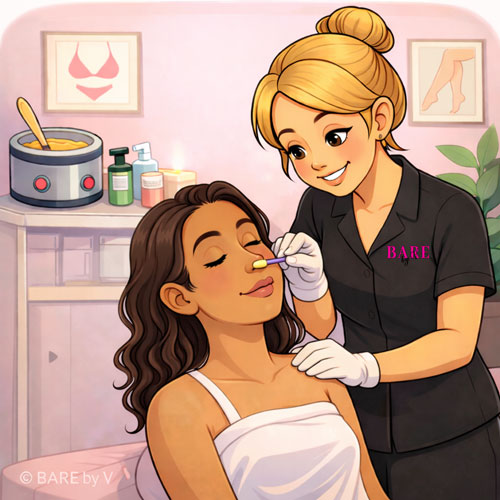Nose waxing service in Rochester NY at Bare By V